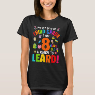 Camiseta Tercer Grado Primer Día De La Escuela 8 Años De Ed
