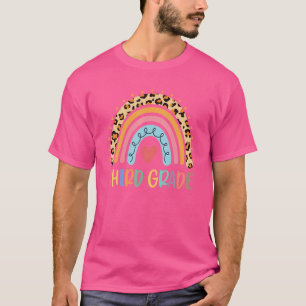 Camiseta Tercer grado profesor de Leopardo Arcoiris de terc