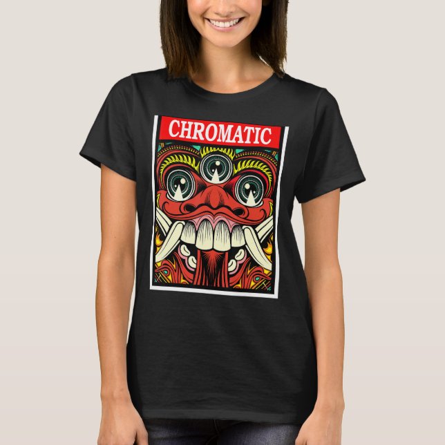Camiseta Tercer Ojo Caótico Mal Dragón Rojo Cromático (Anverso)