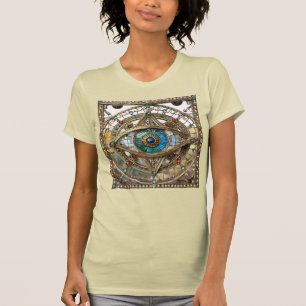 Camiseta Tercer Ojo Vidrio de Ventana Ornamentado
