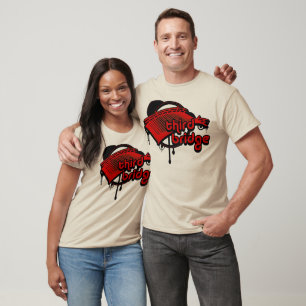 Camiseta tercer puente. rojo y negro.