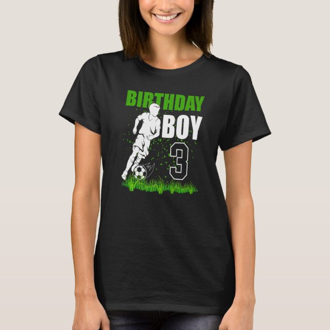Camiseta Tercer tema del partido de cumpleaños de fútbol de (Anverso)