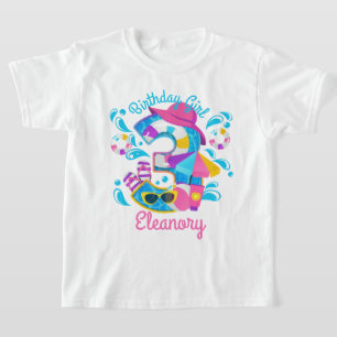 Camiseta Tercer verano de cumpleaños del Fiesta de la pisci