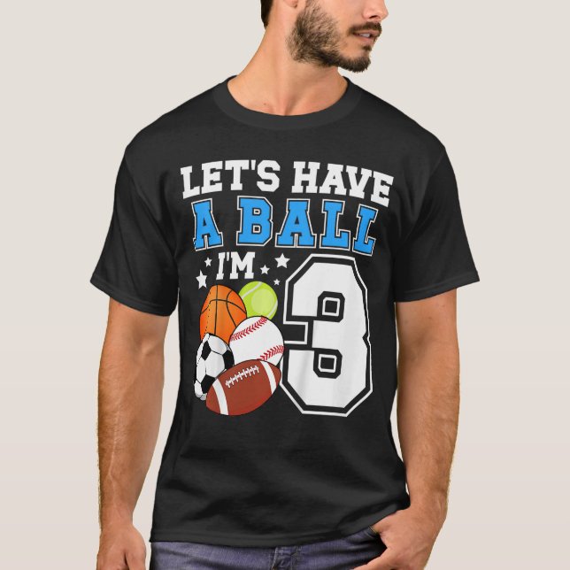 Camiseta Tercera fiesta de cumpleaños deportivaCumpleaños d (Anverso)