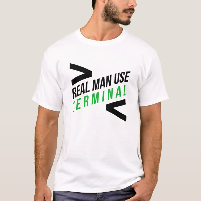 Camiseta Terminal real del uso de los hombres (Anverso)