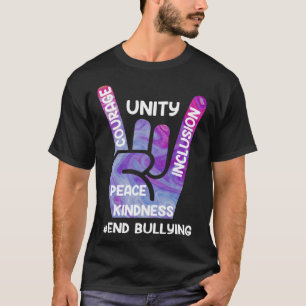 Camiseta Terminar con el acoso Conciencia y solidaridad par