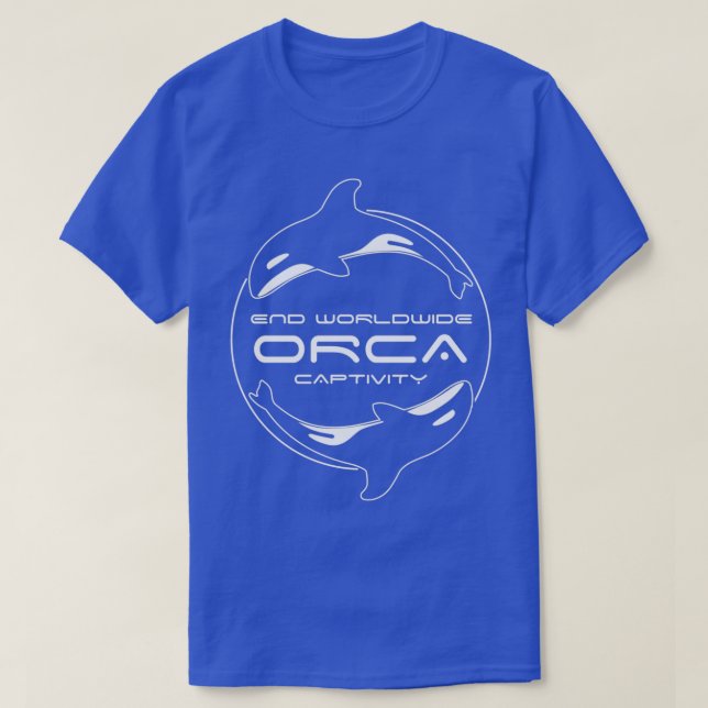 Camiseta Terminar con la cautividad mundial de Orca (Diseño del anverso)