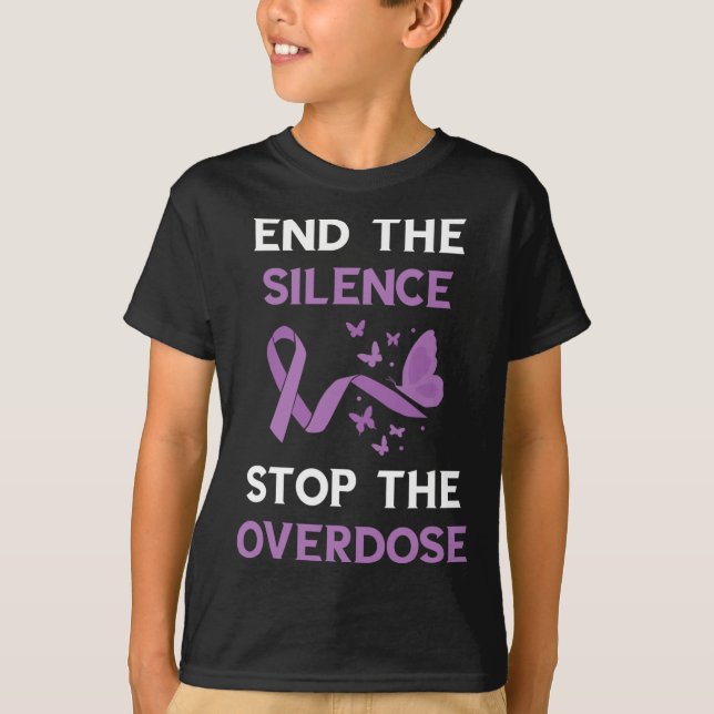Camiseta Terminar El Silencio Cinta Morada Mes de Concienci (Anverso)