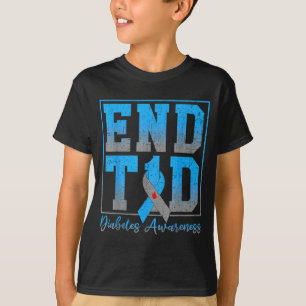 Camiseta Terminar t1d diabetes tipo 1 conciencia guerrero a