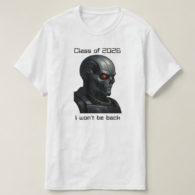 Camiseta Terminator Skull Graduation Class of 2026 Graduate (Diseño del anverso)