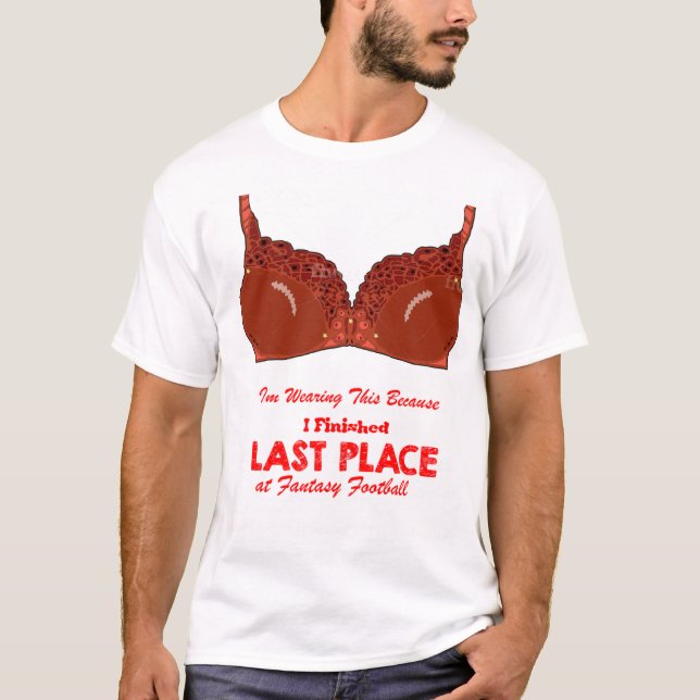 Camiseta Terminé el último lugar en Fantasy Football (Anverso)