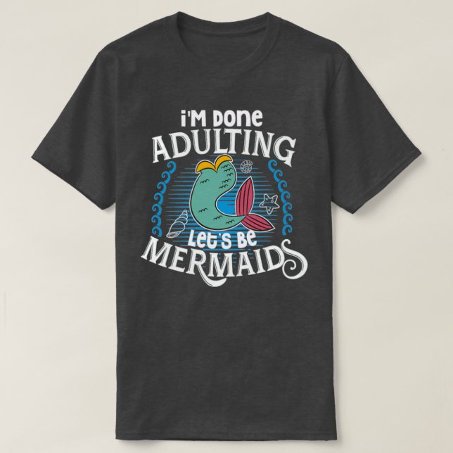 Camiseta Terminó adulando a la sirena boda (Diseño del anverso)
