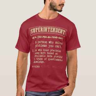 Camiseta Término de definición del diccionario de superinte