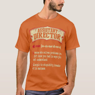 Camiseta Término de diccionario de director adjunto sarcást