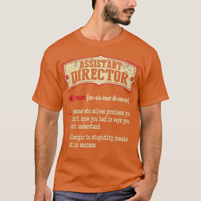 Camiseta Término de diccionario de director adjunto sarcást (Anverso)