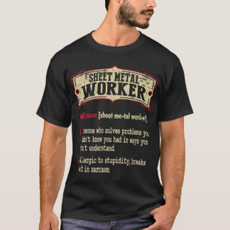 Camiseta Término de diccionario de trabajo Metalizado de ho