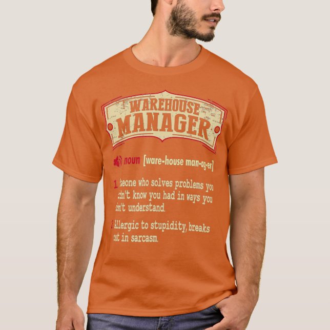Camiseta Término de diccionario de Warehouse Manager Sarcás (Anverso)