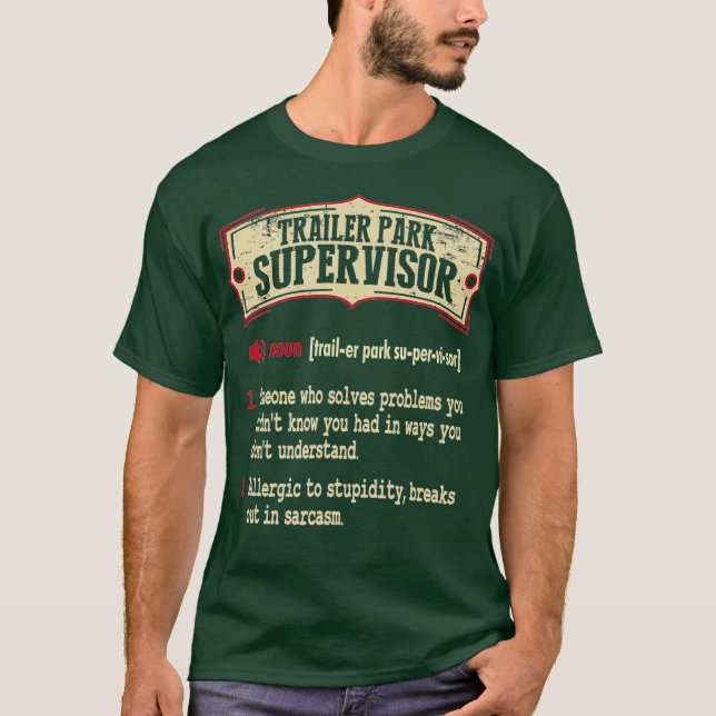 Camiseta Término del diccionario del supervisor de Trailer  (Anverso)