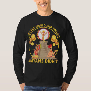 Camiseta ¿Terminó el mundo hoy los mayas no lo hicieron?