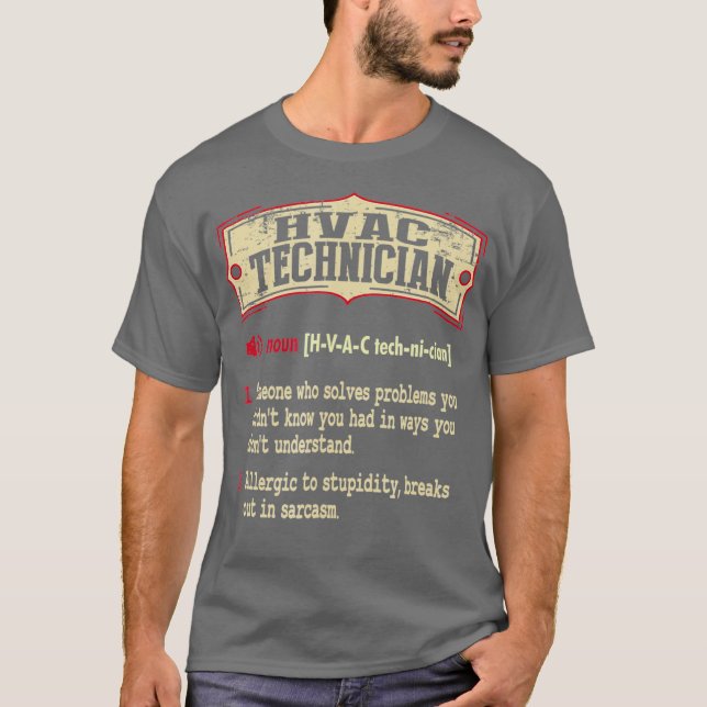 Camiseta Término Sarcástico de diccionario de técnicos de H (Anverso)