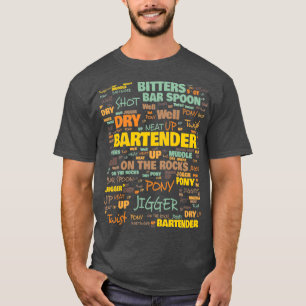 Camiseta Terminología de Bartender Utilizada Comúnmente