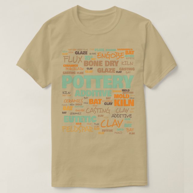 Camiseta Terminología de la alfarería Términos de la cerámi (Diseño del anverso)