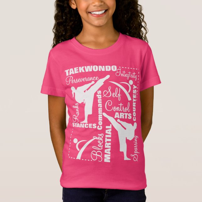 Camiseta Terminología de las artes marciales de Taekwondo T (Anverso)