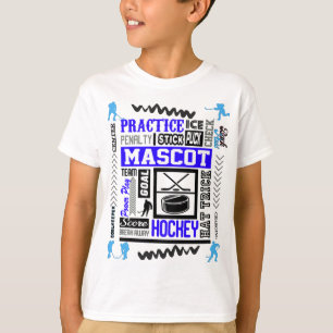 Camiseta Terminología masculina de hockey en azul
