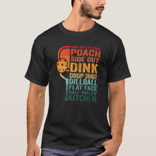 Camiseta Terminología retro vintage de la cocina de piel