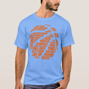 Camiseta Términos del baloncesto Nube de palabras motivador