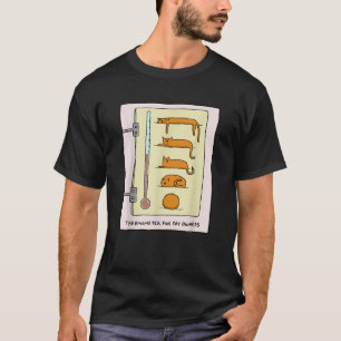 Camiseta Termómetro de Gato para Diversión y Regalos Hombre