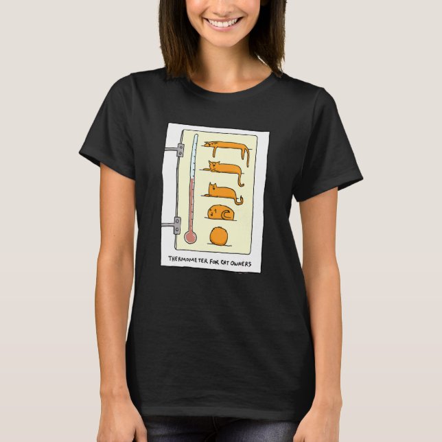 Camiseta Termómetro de gato para diversión y T - (Anverso)