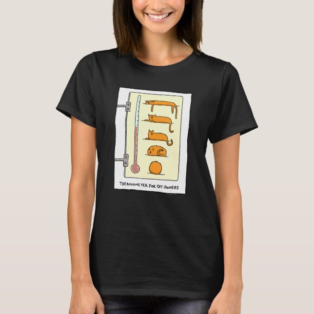 Camiseta Termómetro De Gato Para Diversión Y T - (Anverso)