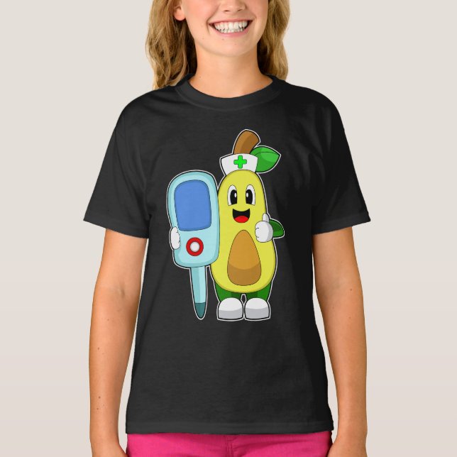 Camiseta Termómetro de la fiebre de aguacate (Anverso)
