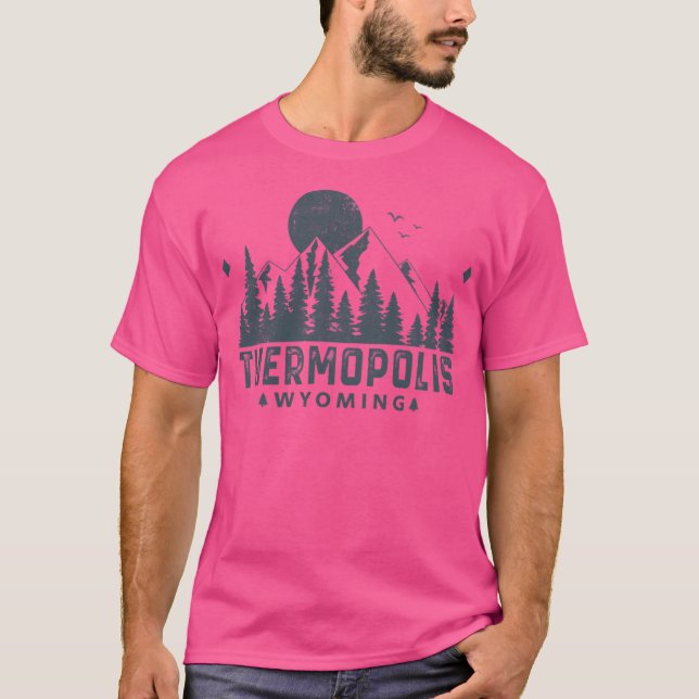 Camiseta Termopolis Wyoming Mountain View (Anverso)
