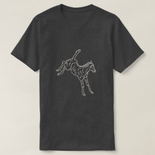 Camiseta Ternera de caballo de rana - línea transparente.