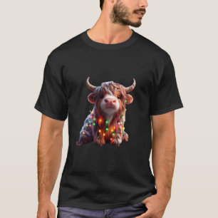 Camiseta Ternera de Navidad Adorable con Luces de Hadas Fes