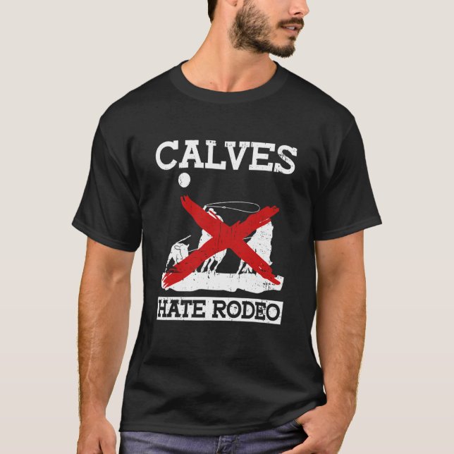 Camiseta Terneros Odian Rodeo  Protesta Anti Rodeo Derecho  (Anverso)