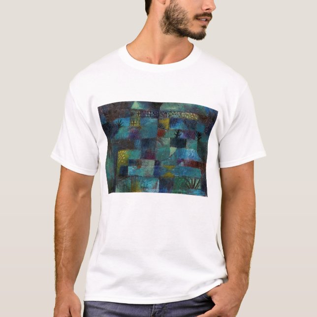Camiseta Terraced garden (1920) painting by Paul Klee (Anverso)