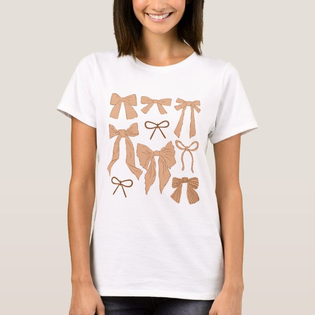 Camiseta Terracotta Whimsical Bows (Anverso)