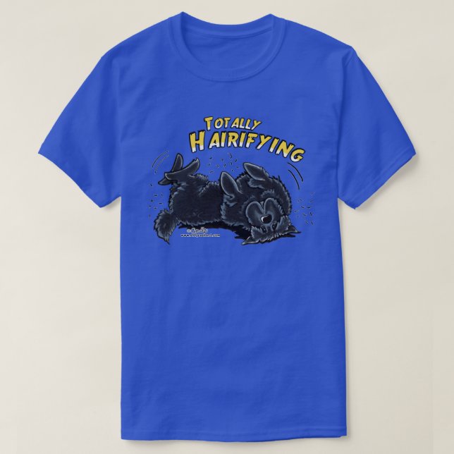 Camiseta Terranova de Newfie Negra totalmente aterradora (Diseño del anverso)