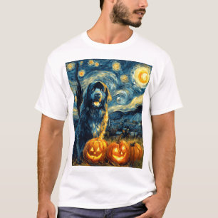 Camiseta Terranova Newfie Perro Lindo Halloween Jack O Lant
