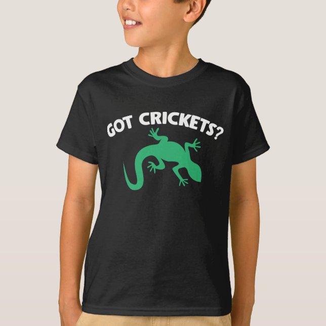 Camiseta Terrario Creste Leopard Gecko tiene grillos (Anverso)