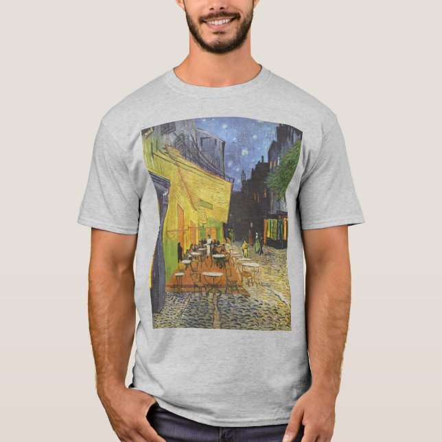 Camiseta Terraza cafetería en Night Van Gogh (Anverso)