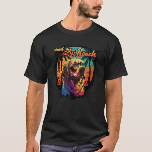 Camiseta Terraza de sol con palmeras en la playa verano