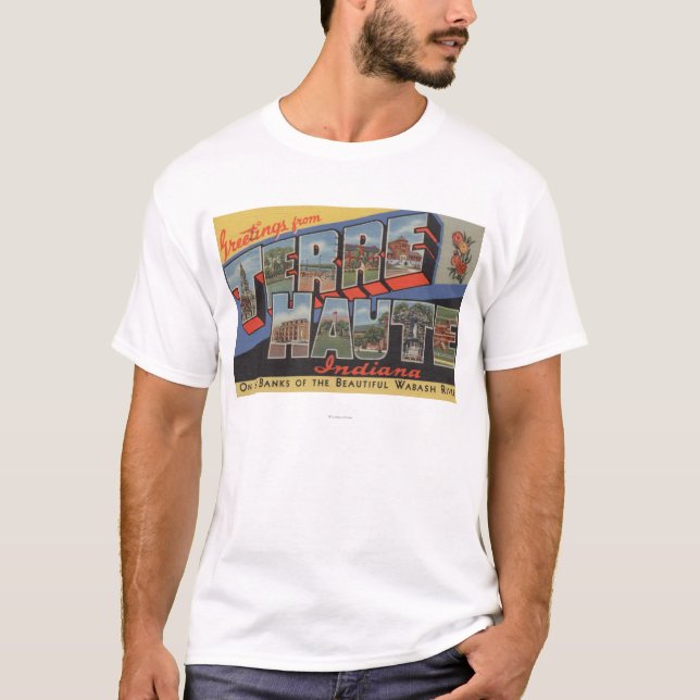 Camiseta Terre Haute, Indiana - escenas grandes de la letra (Anverso)
