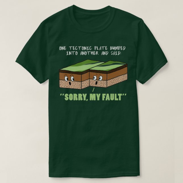 Camiseta Terremoto lamenta mi culpa profesor de ciencias de (Diseño del anverso)