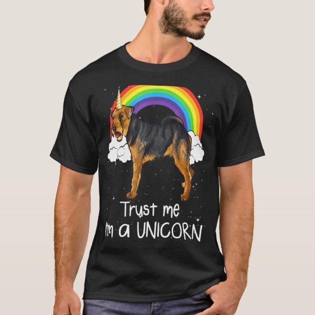 Camiseta Terrible Gales Arcoiris Créanme Perro Unicornio (Anverso)