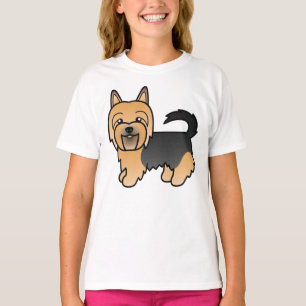 Camiseta Terrier Australiano Azul y Canela Perro de Dibujos