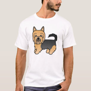 Camiseta Terrier Australiano Azul y Canela Perro de Dibujos